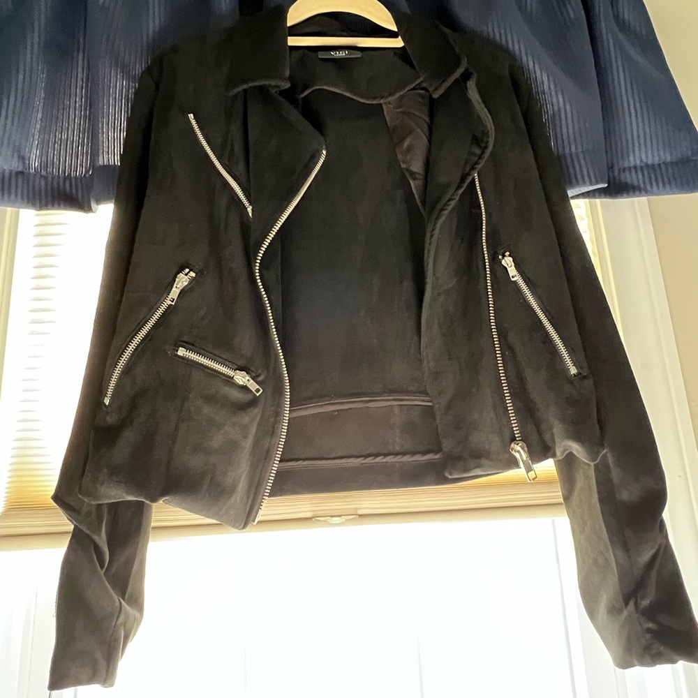 VICI Market Faux Suede Jacket - Black.  Size L.  NWOT.  Never worn.